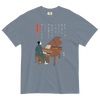 Samurai Piano Japanese Ukiyo-e Unisex Garment-dyed Heavyweight T-shirt