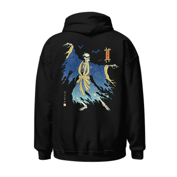 Halloween Samurai Skeleton Japanese Ukiyo-e Classic Unisex Hoodie 2