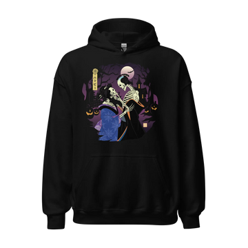 Samurai and Geisha Skeleton Halloween Classic Unisex Hoodie