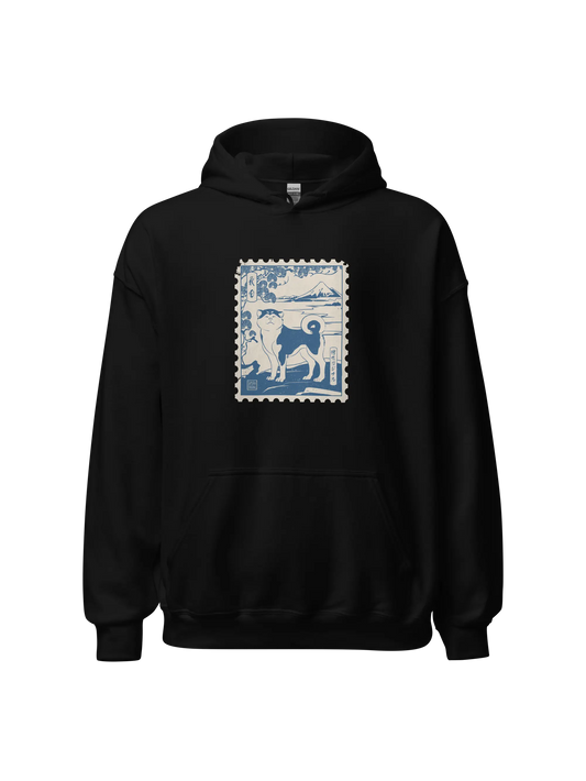 Dog Akita Stamp Japanese Ukiyo-e Classic Unisex Hoodie