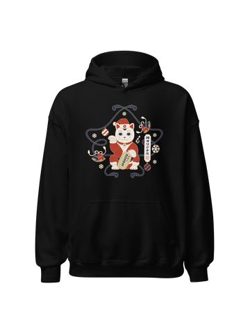 Maneki Neko Japanese Christmas Classic Unisex Hoodie