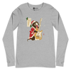 Dachshund Play Guitar Christmas Japanese Ukiyo-e Unisex Long Sleeve Tee - Athletic Heather / S