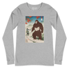 Samurai Hunts Sasquatch Japanese Ukiyo-e Unisex Long Sleeve Tee - Athletic Heather / S