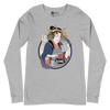 Geisha Barista Ukiyo-e Unisex Long Sleeve Tee - Athletic Heather / S