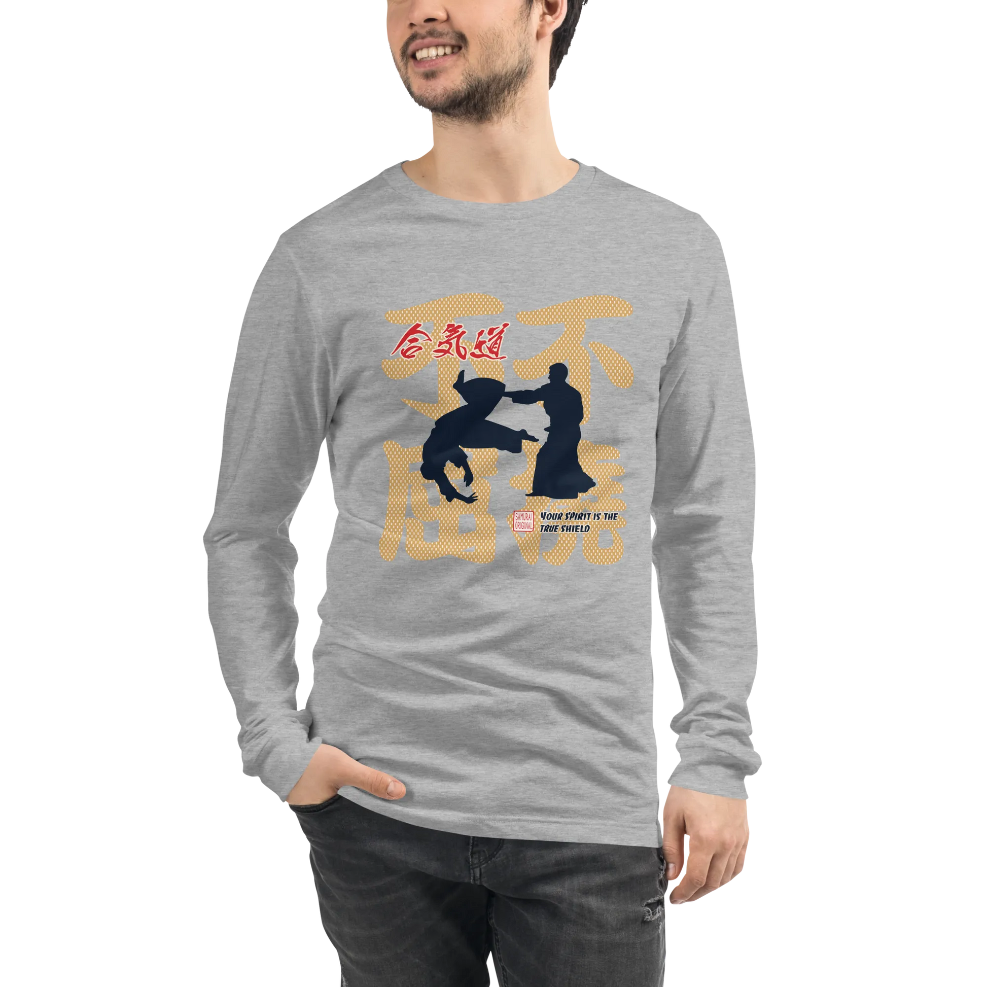 Aikido Japanese Ukiyo-e Unisex Long Sleeve Tee -