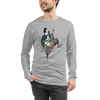 Samurai Guitar Player Music Ukiyo-e Unisex Long Sleeve Tee