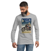 Samurai Chopper Motorcycle Ukiyo-e Unisex Long Sleeve Tee