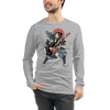 Samurai Bassist Player 4 Music Ukiyo-e Unisex Long Sleeve Tee