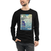 Samurai Fly Fishing Japanese Ukiyo-e Unisex Long Sleeve Tee - Samurai Original