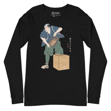 Samurai Beekeepers Ukiyo-e Unisex Long Sleeve Tee - Black / S