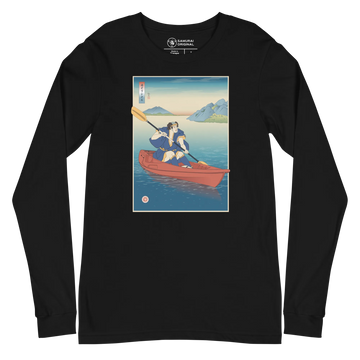 Samurai Kayaking Ukiyo-e Unisex Long Sleeve Tee