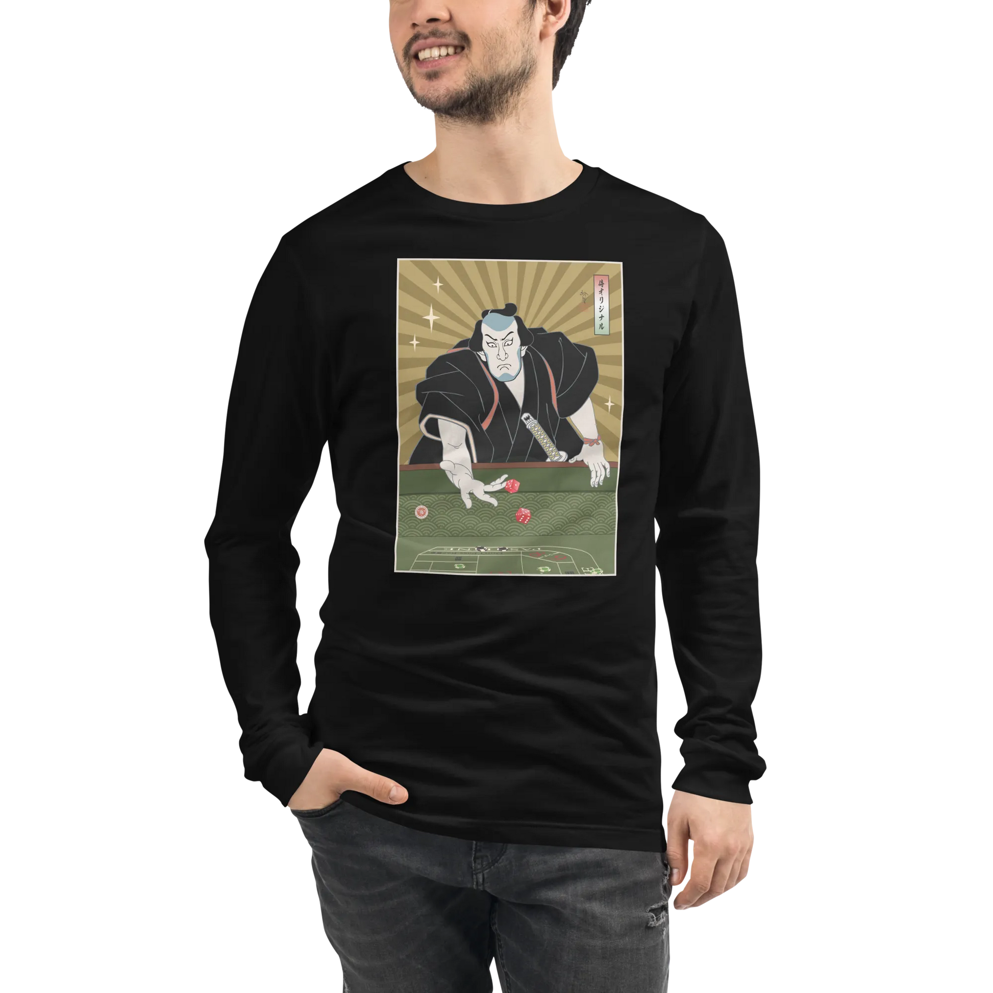 Samurai Craps Shooting Unisex Long Sleeve Tee - Samurai Original