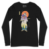 Halloween Samurai Skeleton Japanese Ukiyo-e Unisex Long Sleeve Tee - Black / S