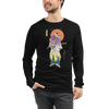 Halloween Samurai Skeleton Japanese Ukiyo-e Unisex Long Sleeve Tee -