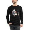 Cat Reading Book Japanese Ukiyo-e Unisex Long Sleeve Tee -