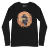 Halloween Skeleton Play Guitar Japanese Ukiyo-e Unisex Long Sleeve Tee - Black / S