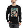 Samurai Voice Actor Japanese Ukiyo-e Unisex Long Sleeve Tee 1