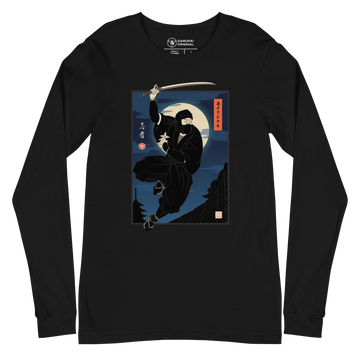 Ninja Japanese Ukiyo-e Unisex Long Sleeve Tee - Samurai Original