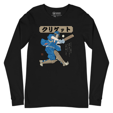 Samurai Cricket Japanese Ukiyo-e Unisex Long Sleeve Tee - Samurai Original