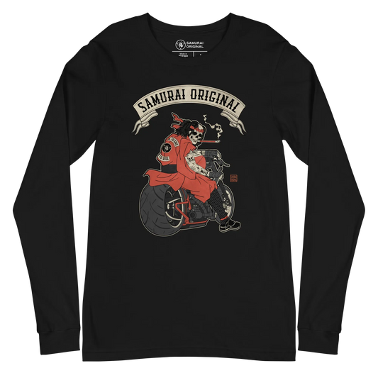 Samurai Choppers Biker Japanese Ukiyo-e Unisex Long Sleeve Tee - Samurai Original