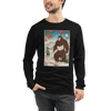 Samurai Hunts Sasquatch Japanese Ukiyo-e Unisex Long Sleeve Tee -