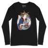 Geisha Barista Ukiyo-e Unisex Long Sleeve Tee - Black / S