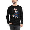 Samurai Basketball Japanese Ukiyo-e Unisex Long Sleeve Tee 5 - Samurai Original