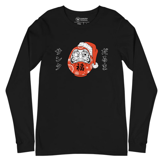 Santa Daruma Japanese Ukiyo-e Unisex Long Sleeve Tee