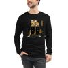 Samurai Playing the Conga Drums Ukiyo-e Unisex Long Sleeve Tee