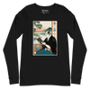 Samurai Reading Books Japanese Ukiyo-e Unisex Long Sleeve Tee 2