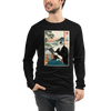 Samurai Reading Books Japanese Ukiyo-e Unisex Long Sleeve Tee 2