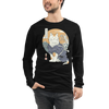 Cat Samurai Funny Ukiyo-e Japanese Unisex Long Sleeve Tee