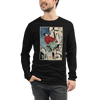 Samurai Rock Climbing Extreme Sport Ukiyo-e Unisex Long Sleeve Tee