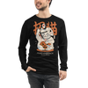 Halloween Cat Maneki Neko & Jason Voorhees Mask Unisex Long Sleeve Tee