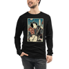 Samurai Banjo Player Music Ukiyo-e Unisex Long Sleeve Tee