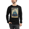 Samurai Meditation Yoga Japanese Ukiyo-e Unisex Long Sleeve Tee