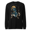 Samurai Fishing 4 Ukiyo-e Unisex Long Sleeve Tee