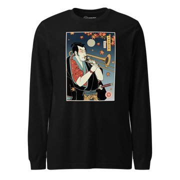 Trombone Samurai Music Ukiyo-e Unisex Long Sleeve Tee