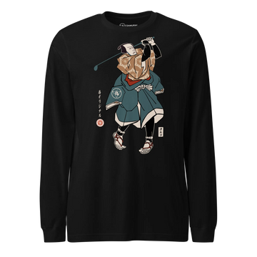 Samurai Golf Player Ukiyo-e Unisex Long Sleeve Tee