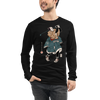 Samurai Golf Player Ukiyo-e Unisex Long Sleeve Tee