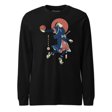 Samurai Basketball Player 4 Sport Ukiyo-e Unisex Long Sleeve Tee