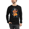 Halloween Dancing Skeletons Ukiyo-e Unisex Long Sleeve Tee