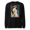 Geisha and Cat 1 Ukiyo-e Unisex Long Sleeve Tee