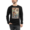 Samurai vs Virus Demon Ukiyo-e Unisex Long Sleeve Tee