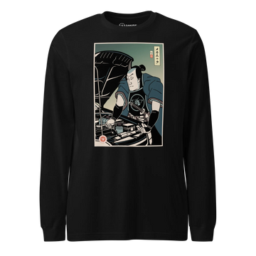 Samurai Mechanic Car Garage Ukiyo-e Unisex Long Sleeve Tee