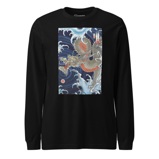 Dragon Japanese Ukiyo-e Unisex Long Sleeve Tee