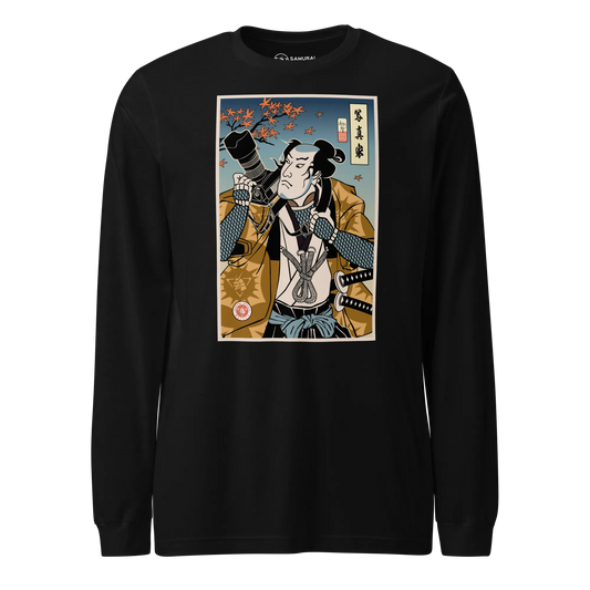 Samurai Photographer 7 Camera Ukiyo-e Unisex Long Sleeve Tee