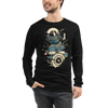 Samurai Drummer 6 Percussion Music Ukiyo-e Unisex Long Sleeve Tee