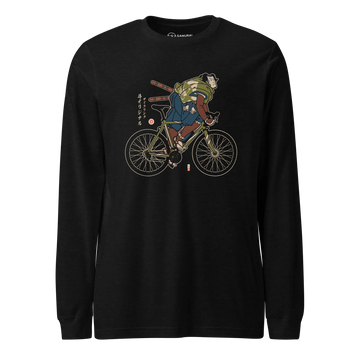 Samurai Bicycle Race Sport Ukiyo-e Unisex Long Sleeve Tee