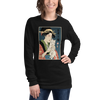 Geisha and Cat 1 Ukiyo-e Unisex Long Sleeve Tee